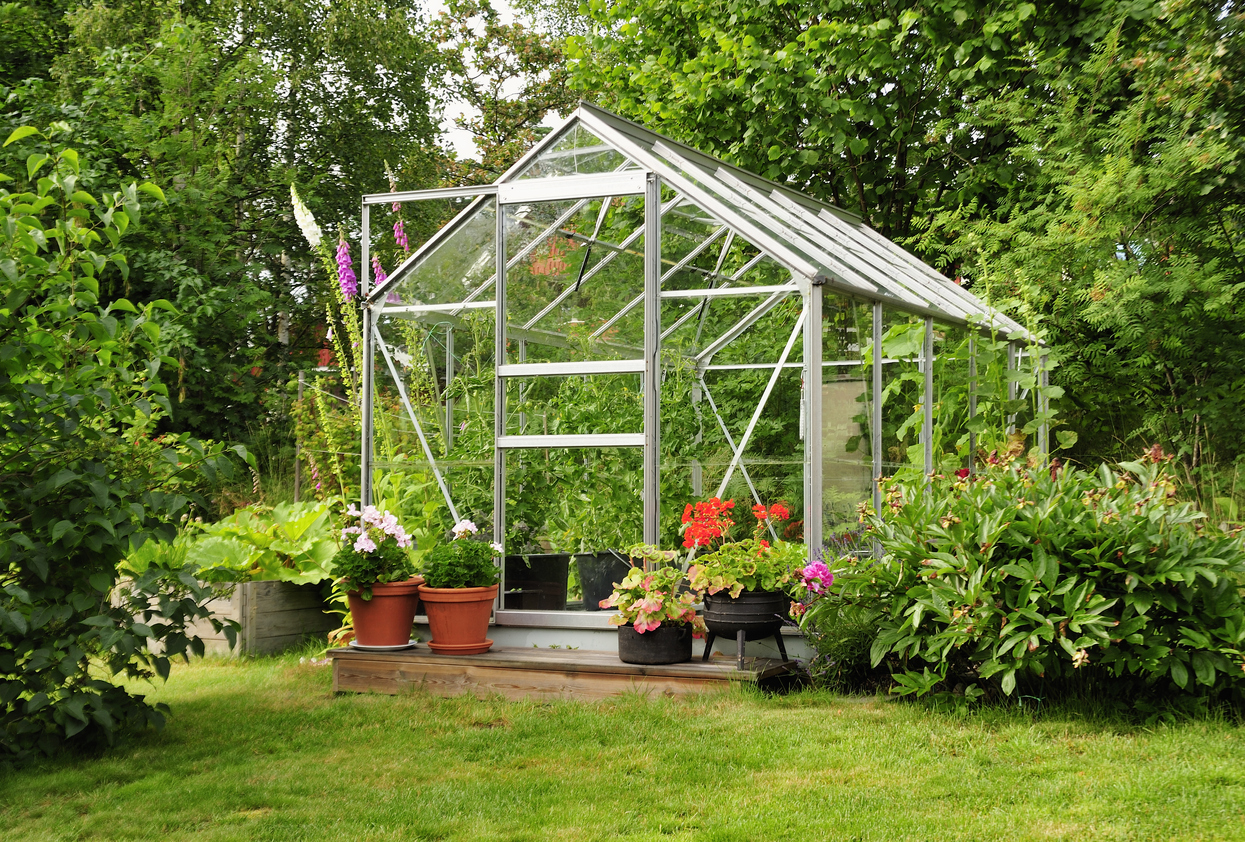 A Greenhouse With Built-In Raised Beds
