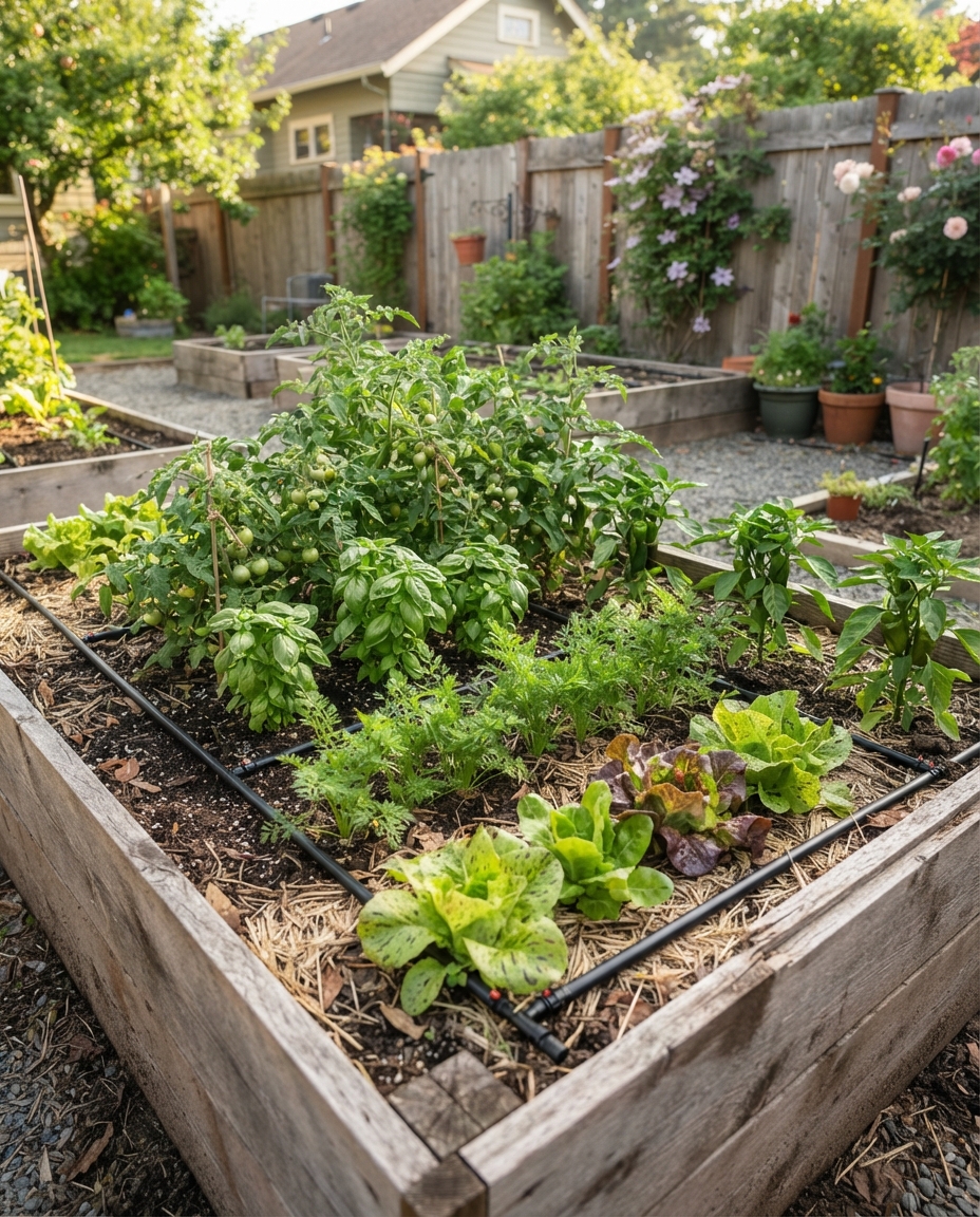 Add Drip Irrigation or a Soaker Line From the Beginning