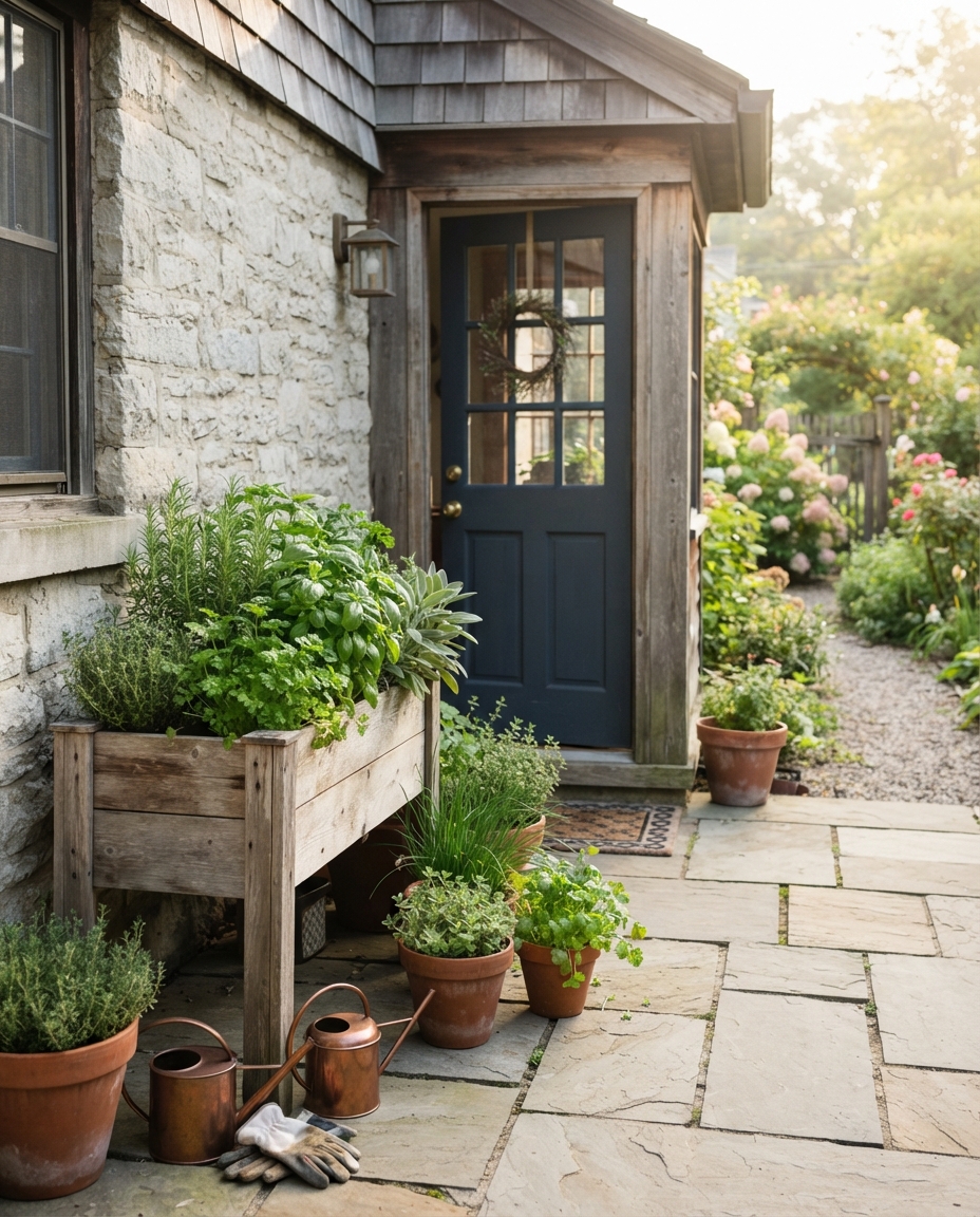 Build a Kitchen Herb Garden Close to the House
