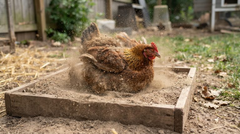 Give Chickens a Dedicated Dust Bath to Redirect a Core Instinct
