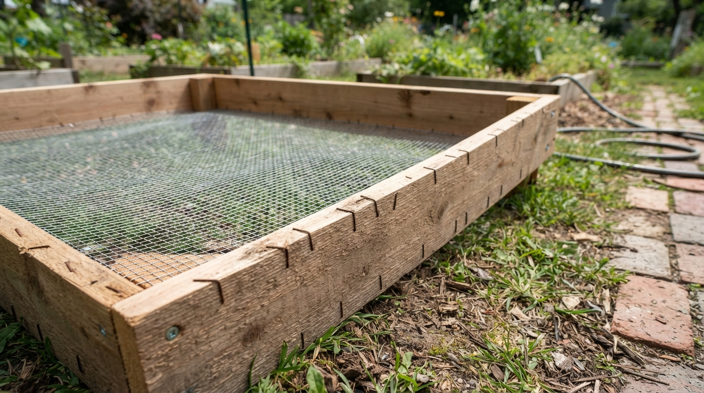 Line Raised Beds With Hardware Cloth From Below
