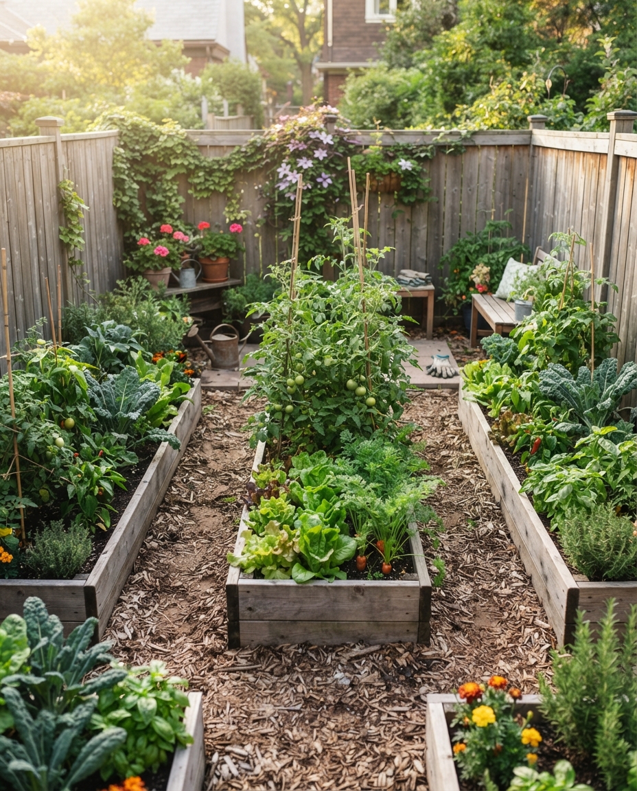 Use Narrow Rectangular Beds Instead of One Oversized Garden