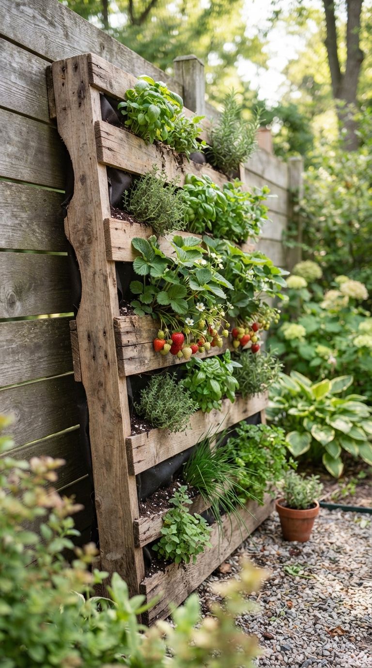 Vertical Pallet Planter for Small-Space Growing